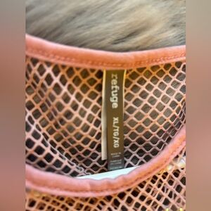 Refuge Rose Gold Rhinestone Mesh Women's Covetup